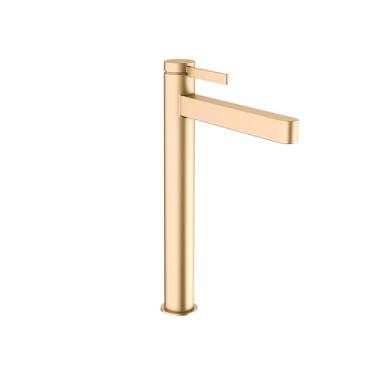 Imagem de hansgrohe Finoris Torneira moderna para pia de banheiro com 1 furo e 33 cm de altura em bronze escovado, 76070141