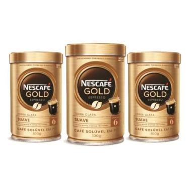 Imagem de Café Solúvel Nescafé Gold Suave 6 100g Liofilizado 3 Latas, 100g