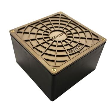 Imagem de One Stop Outdoor Fabricado Nos Eua - Tampa De Metal Sinnov Pro Para Limpeza Ralos Piso Externo, Conexão Cubo Pvc 3 Ou 4 Polegadas, Funciona Pavimentação, Decks Piscina, Passarelas, Hotéis E Quintais