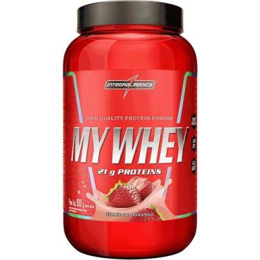 Imagem de Whey Protein Integralmedica My Whey 900g Pote, Morango, 900g