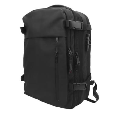 Imagem de Mochila a Vácuo de 36 a 55L Com Bloqueio de Senha, Mochila de Compressão Comercial à Prova de Chuva de Grande Capacidade para Laptop de 16 Polegadas (Preto)