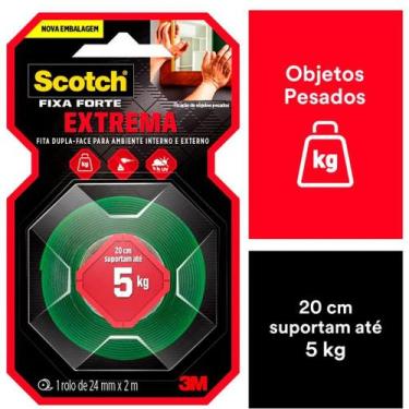 Imagem de Fita Dupla Face Fixa Forte 24 Mm X 2 M - 3M
