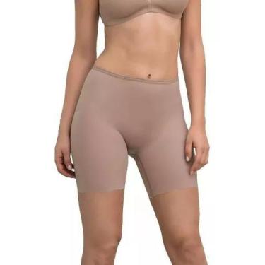Imagem de Bermuda Feminina Virtuel Invisivel Demillus Plus Size, Bege rosado, EG