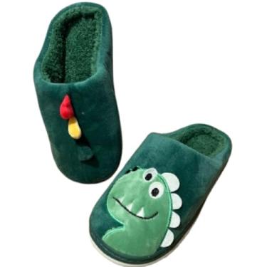 Imagem de Pantufa Infantil menino Chinelo Quentinha Sola Emborrachada (Verde, BR, Criança de 4 a 8 anos, Numérico, M, 32)