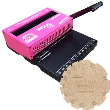 Imagem de Encadernadora de Wire-o 2X1 Rosa Soft Conjugada Manual 15fls - Marpax
