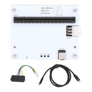 Imagem de Zyyini Dock de Placa Gráfica Externa, USB4.0 PCIE 16X Slot Docking Station, Suporte PCIE X4 SSDs, Cartões de Som, Cartões de Rede, para Laptop Pequeno Dispositivo Portátil PC