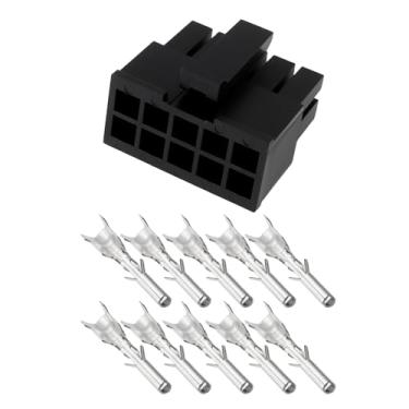 Imagem de Create idea Conjunto de 4 conectores Molex Micro Fit 3.0 fêmea 43025-1000 10 pinos para conectores de componentes de computador PC