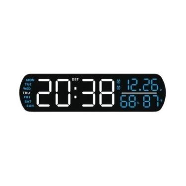 Imagem de Relógio De Mesa Digital LED Com Alarme Duplo, Com Temperatura, Umidade