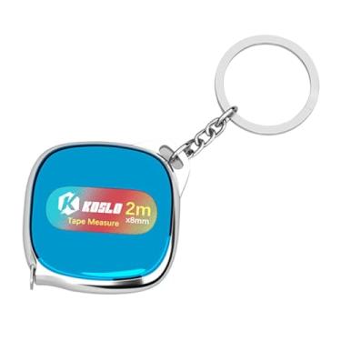 Imagem de Generic Fita métrica para medidas de perda de peso com chaveiro Régua métrica retrátil para medição corporal, Azul