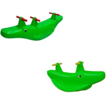 Imagem de Gangorra Jacaré e Crocodilo para 2 Crianças  Ideal para Creches e Play