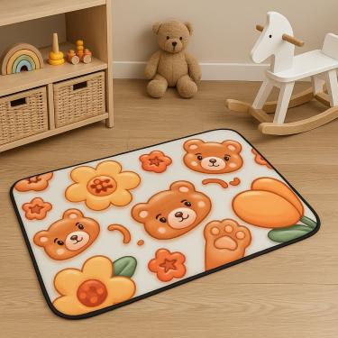 Imagem de Tapete Infantil Emborrachado E Antiderrapante 38x58cm - Ursinho
