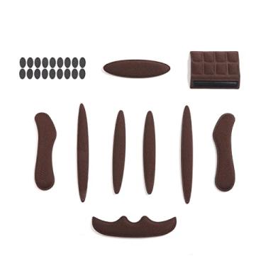 Imagem de PAXLamb Kit de enchimento de capacete, 27 peças, conjunto de almofadas universais de espuma de substituição para capacete de bicicleta, ciclismo e motocicleta (marrom)