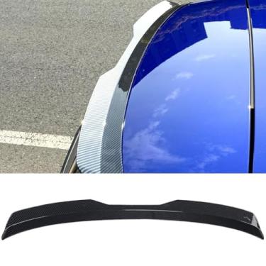 Imagem de Spoiler de porta-malas traseiro compatível com Golf MK8 2020-2024 Kit de acessórios de carro com asa de teto traseiro (aparência de fibra de carbono)