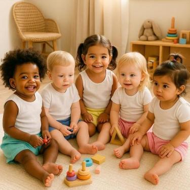 Imagem de Shorts bebe menina Roupa bermuda liso colorido algodão Kit 3 peças com