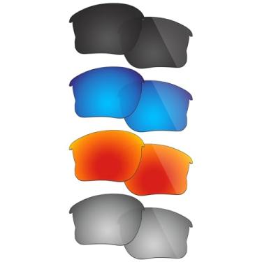Imagem de Fiskr Lentes de reposição para óculos de sol Oakley Flak Jacket XLJ 4 pares