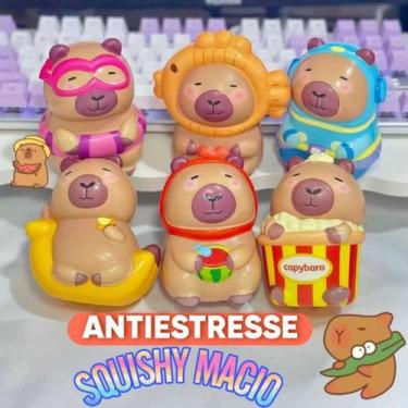Imagem de Brinquedo Antiestresse Squishy Capivara Fofo Macio Brinquedo de Aperta