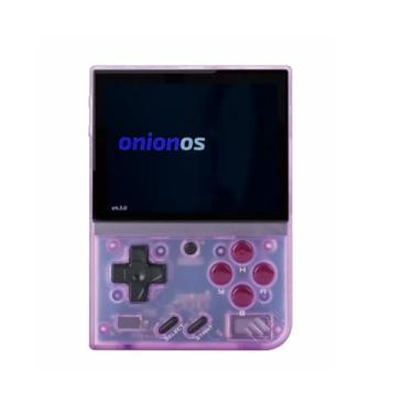 Imagem de MIYOO Mini Plus 128GB Onion OS Preinstalled Retro Portable Handheld 3.5inches IPS Screen Game Console Miyoo Mini+ Console Compatible with Onion OS (Purple Transparent)