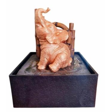 Imagem de Fonte Da Prosperidade Elefante Fengshui Bambu Sorte Decor - Althea Art