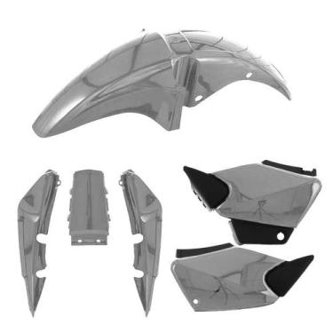 Imagem de Kit Carenagem 3 Peças Cromo Forte Moto Honda Titan 150 2004 2005 2006 