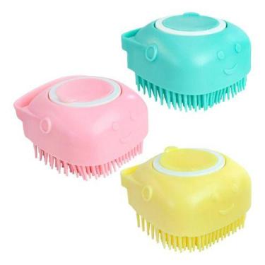 Imagem de Kit Esponja De Silicone Massageadora Banho Dispenser 3 Cores - Nobrand