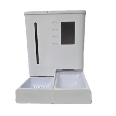 Imagem de Alimentador e Bebedouro Automático 2 em 1 para Pets, Dispensador de Ração com Capacidade 4500ml, Comedouro Duplo com Display