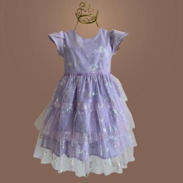 Imagem de Vestido Bebê Unicórnio  Visual de Princesinha com Unicórnio - Laureh, 