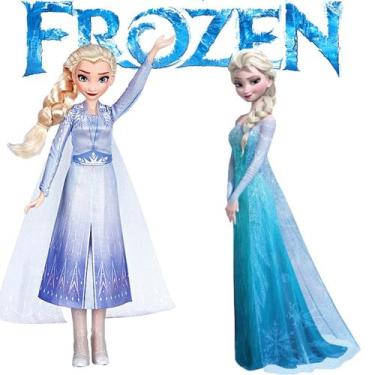 Imagem de Brinquedo Elsa Frozen Para Crianças Articulada Interativa Menina Brinc