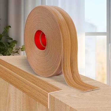 Imagem de Protetor de canto de parede flexível guarnição de moldagem descascar e colar protetores de canto de parede protetor de borda fita de acabamento de moldagem autoadesiva para teto de borda (grão de