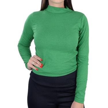 Imagem de Blusa Feminina LZT Cropped Gola Alta Verde - 9003-Feminino