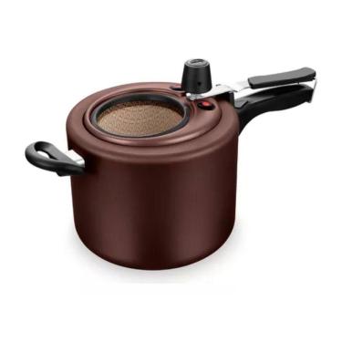 Imagem de Panela De Pressão Alumínio Chocolate C/visor De Vidro 4,5l 9195