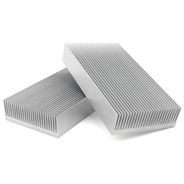 Imagem de Conjunto de 2 peças de dissipadores de calor de alumínio, módulo Cooler Fin 6,29 x 3,14 x 1,05 polegadas Radiador de alumínio para computador, FET, IC, amplificador de potência, MOSFET de regulador de tensão, SCR etc.