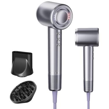 Imagem de Swharzcopt Secador De Cabelo Com Difusor, Secador Iônico Profissional De Alta Velocidade De 1500 W Para Secagem Rápida, Secador De Cabelo Com Controle Térmico De Baixo Ruído Para Cabelos Cacheados,