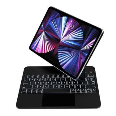 Imagem de RiToEasysports Casos de Teclado, Teclado Sem Fio de Rotação de 360 Graus Com Traseiro Trackpad para IOS Pro 11in para o Ar 10,9in Comprimido