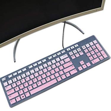 Imagem de Capa de teclado para teclado sem fio Dell KM636 e capa de teclado com fio Dell KB216, Ombre Pink