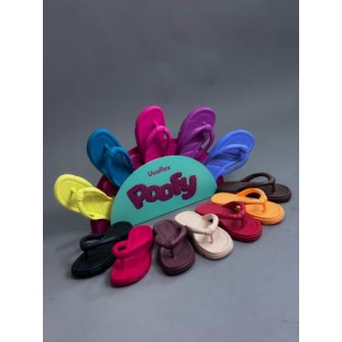 Imagem de Chinelo Usaflex Feminino Adulto Poofy, Marrom, 37