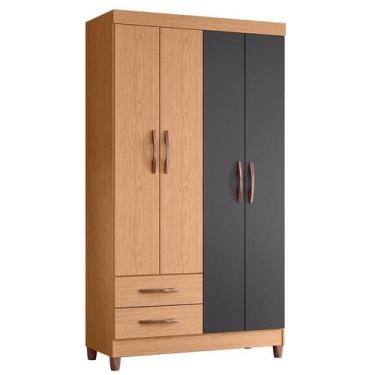 Imagem de Guarda Roupa Âmbar 4 Portas Freijó/Titanium - ABZ - Albatroz