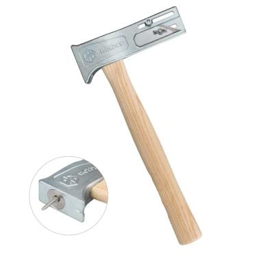 Imagem de Martelo magnético para telhados com medidor deslizante e faca utilitária, ferramenta de reparo de telhado multifuncional para telhas, tampas de feltro e pregos, machadinha magnética eficiente para