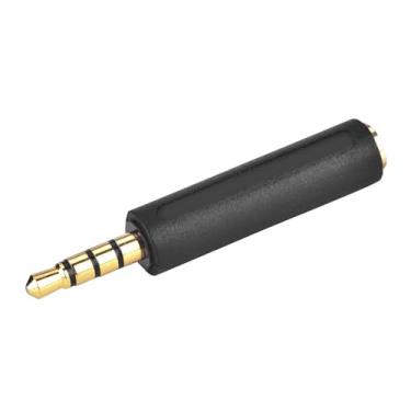 Imagem de Luqeeg Adaptador CTIA para OMTP preto, conversor de áudio de 3,5 mm OMTP para CTIA, conversor bidirecional de conector de fone de ouvido de 3,5 mm para smartphones, tablets, acessórios para fones de
