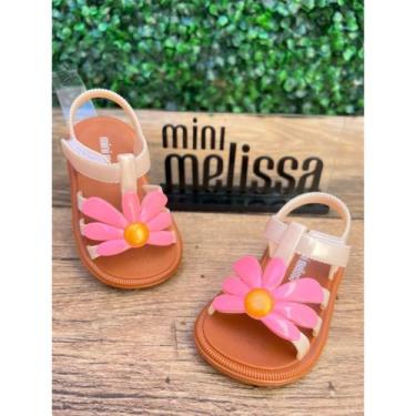 Imagem de Sandália Infantil Menina Mini Melissa Hip Bloomy BB de Margarida - Mk-