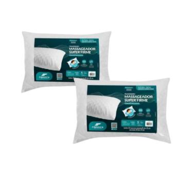 Imagem de Travesseiro Massageador 2 Unid Super Firme 45X65 Fibrasca