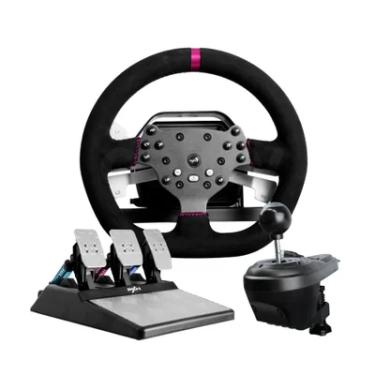 Imagem de Volante Gamer Force Feedback Joystick Gaming C/ Pedal Câmbio