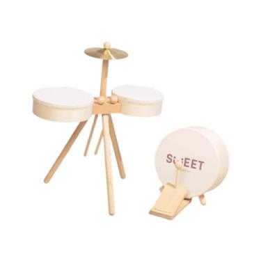 Imagem de MERIGLARE Conjunto de bateria infantil, brinquedo de percussão educacional, presentes de aniversário para crianças, instrumentos musicais infantis, brinquedos, com Pedal de Tambor