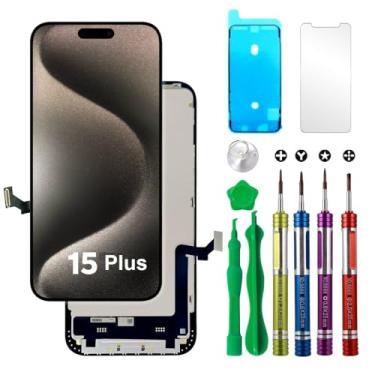 Imagem de Ace Tech Cellular Substituição de tela LCD para iPhone 15 Plus (A2847, A3093, A3096, A3094) Tela sensível ao toque de 6,7 polegadas, montagem completa