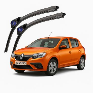 Imagem de Par De Palheta Limpador De Parabrisa Logan Sandero 2008 a 2014