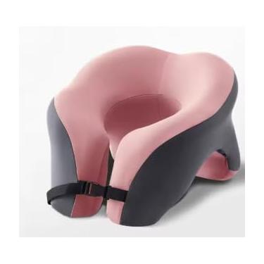 Imagem de Travesseiro de Pescoço para Viagem, Espuma de Memória, 29 x 19 x 12 cm, Design Ergonômico, 3 Cores (Rosa)