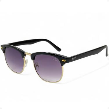 Imagem de Óculos De Sol Quadrado Preto E Dourado Classic Club Unissex Modelo Universal Premium Lentes Com Proteção Uv400 Original + Case Solon + Limpa Lentes + Flanela + Certificado De Garantia
