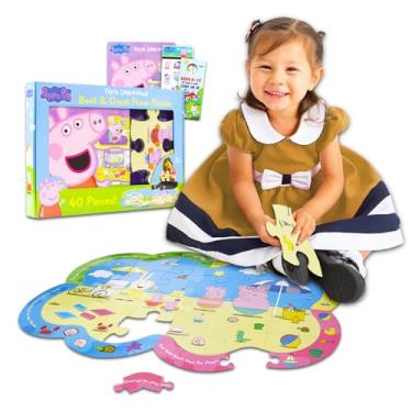 Imagem de Peppa Pig Quebra-Cabeças De Chão Da Para Crianças 3 A 5 Anos - Pacote Com Quebra-Cabeça Espuma, Livro Procurar E Encontrar, Adesivos Muito Mais, Conjunto