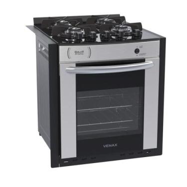Imagem de Fogão Embutir Venax Gaudi Prisma 4b GLP Inox