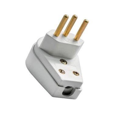 Imagem de Plug Macho 20A 2P+T Pino prensa cabo gigante bipolar 250V Ilumi, Branc