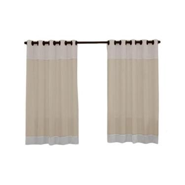 Imagem de Cortina Bege para sala ou quarto 2.80x1.60m com bandô Rose - EMPÓRIO D